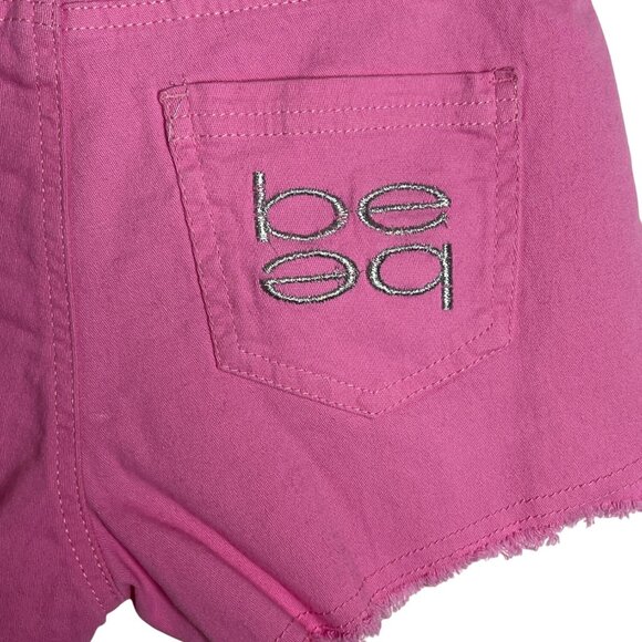 Girls Pink Eyelet Denim Shorts Size 10 Embroidered Cutoff Raw Hem NWT - Picture 7 of 7
